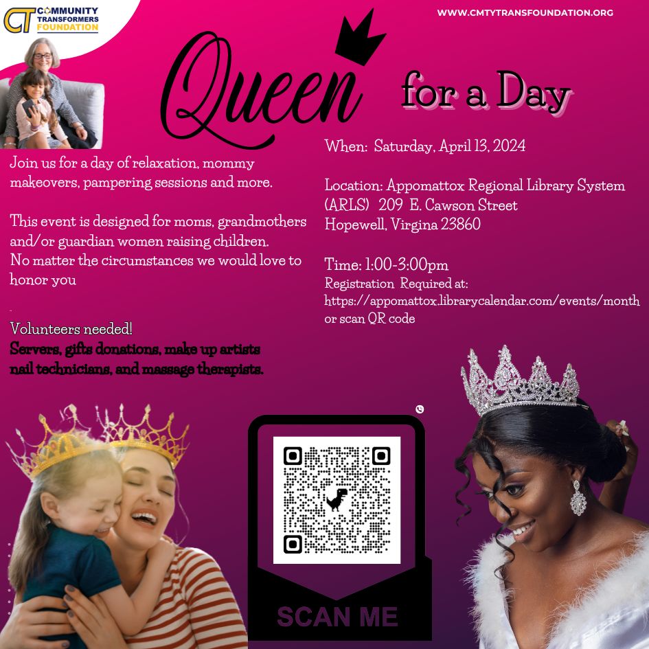 CTF Mommy’s Connect presents: “Queen for A Day”