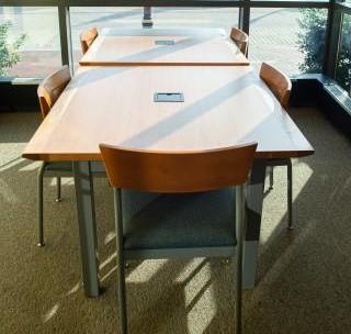 Atkins study room with table and chairs. 