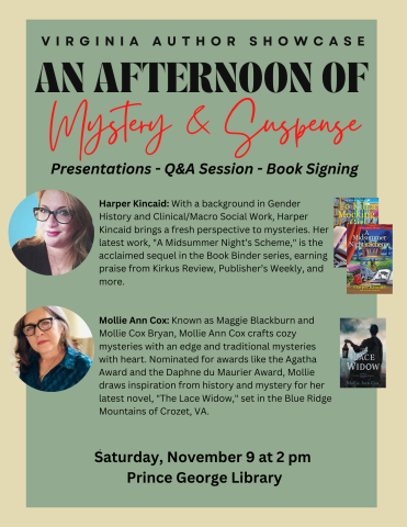 Virginia author showcase: An Afternoon of Mystery and Suspense