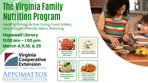 The Virginia Family Nutrition Program Healthy Eating, Active Living, Food Safety, and Budget-Friendly Menu Planning