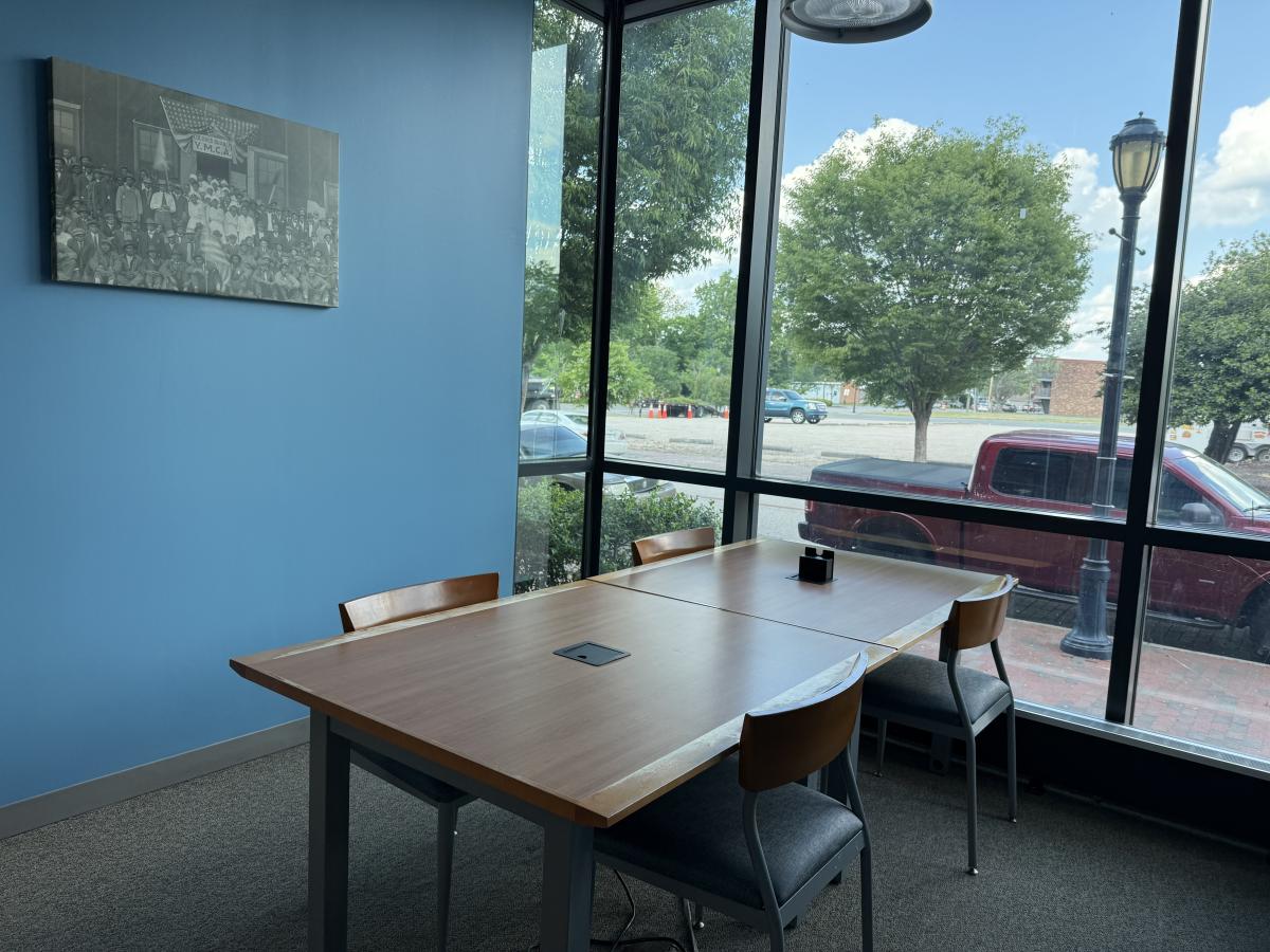 Atkins study room with table and chairs. 
